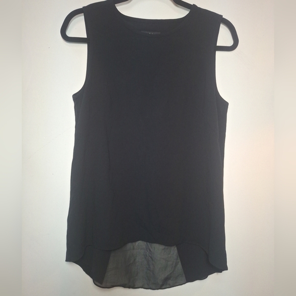 rag & bone Tops - Rag And Bone Women's Black Tank Asymmetrical Sheer Panel Size Med Made In USA